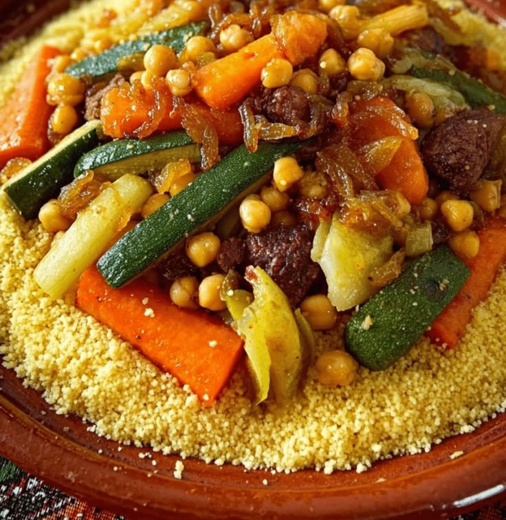 Traditional Amazigh Moroccan food including couscous, tagine, mint tea, and rustic bread